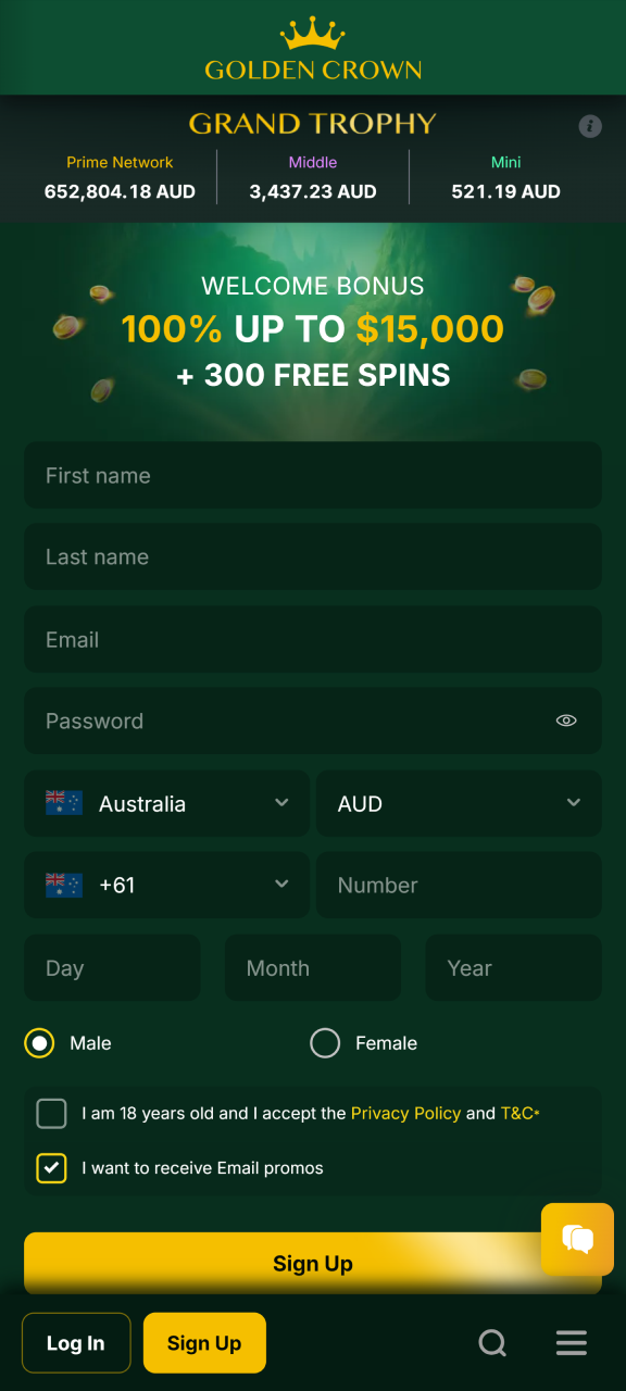 Enjoy Golden Crown's user-friendly interface while you play or make payments to your account.